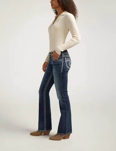 Vista 2 de Silver Jeans Co. Jeans Suki de tiro medio con corte de bota para mujer