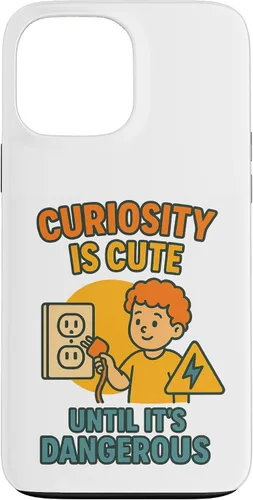 Vista 24 de Curiousity is Cute Workplace & Home Safety Awareness Gift Case for iPhone 16
