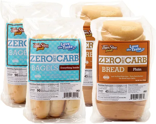 Vista 5 de ThinSlim Foods Amamos el sabor, pan de bajas calorías paquete de 2.