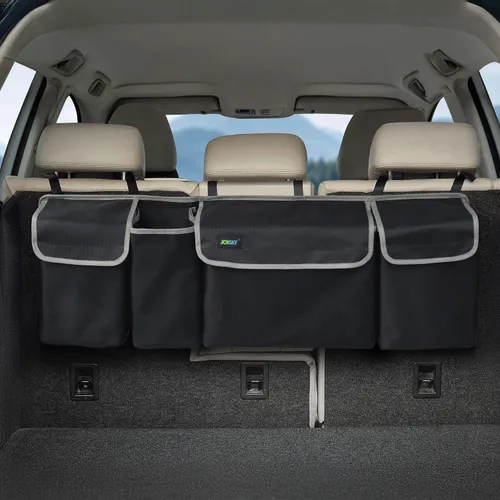 Vista 8 de JOYSKY Organizador Colgante para Maletero, Organizador para Asiento Trasero de SUV, Camioneta, MPV, Bolsa de Almacenamiento de Vehículo de Gran
