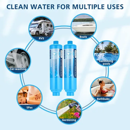 Vista 4 de 2 paquetes de filtro de agua Tastepure para vehículos recreativos, filtro de agua en línea avanzado para vehículos recreativos con protector