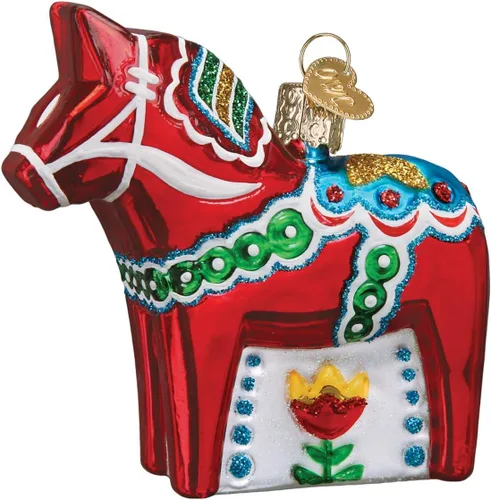 Vista 9 de Old World Christmas: Colección Fireman - Adorno de vidrio soplado para árbol de Navidad Granero