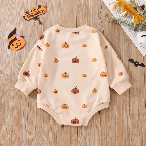 Vista 3 de FYBITBO Ropa de Halloween para bebé niña y niño sudadera de manga larga traje de otoño e invierno