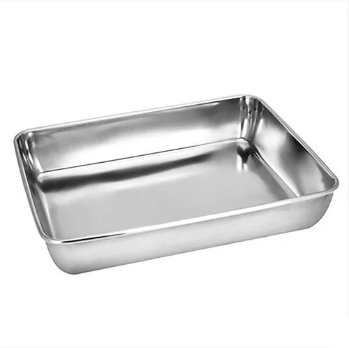 Vista 12 de Bandeja para galletas, tostadora de acero inoxidable resistente, borde profundo, acabado de espejo superior, apto para lavavajillas