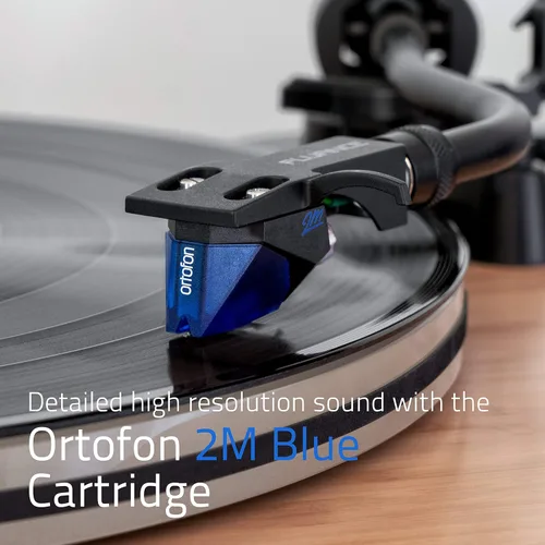 Vista 2 de Fluance RT85 Tocadiscos de Vinilo de Alta Fidelidad de Referencia con Cartucho Ortofon 2M Blue, Plato Acrílico, Motor de Control de Velocidad Bambú