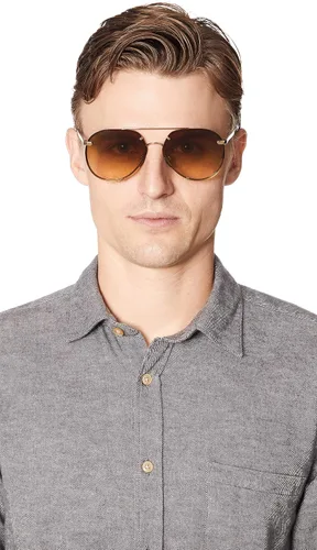 Vista 2 de Burberry Gafas de sol Pilot para hombre, oro claroamarillo, talla única, Dorado claro