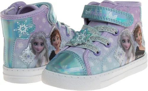 Vista 3 de Minnie Mouse Frozen Anna Elsa Encanto Maribel - Zapatos deportivos de lona casuales para niñas (tallas 6-12 para niños pequeños, niños pequeños)