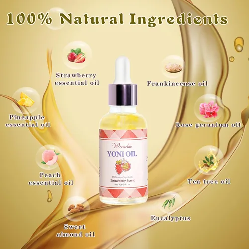 Vista 6 de Wovarkie Aceite Yoni para mujer, equilibrio de pH, desodorante femenino, humectante vaginal, cuidado femenino, aceite de Yoni totalmente natural