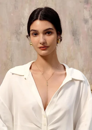Vista 4 de Tewiky Lariat Collar para mujer, delicados collares largos chapados en oro de 14 quilates, corazón y perlas de circonita cúbica, collar con colgante