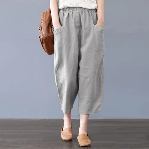 Vista 3 de HJYUZP Sweatpants Women Women's Solid Color Loose High Waist Pocket Cotton Casual Pants Joggers for Women Trendy