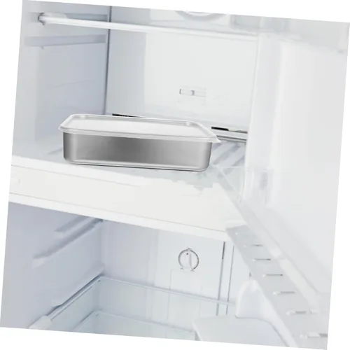 Vista 9 de YARNOW Refrigerador de acero inoxidable con estante de malla de 9.44 x 7.28 x 2.28 pulgadas, recipiente de almacenamiento de alimentos para una