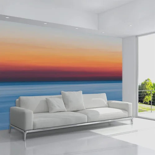 Vista 15 de Murales de pared 3D de estrellas de montañas, cielo nocturno, arte mural para despegar y pegar, calcomanías de pared extraíbles para sala de estar