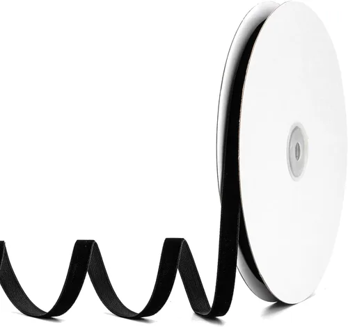 Vista 9 de Cinta de terciopelo negro de 1-1/2 pulgadas x 20 yardas, ideal para envolver regalos, hacer lazos para el pelo, coronas, decoración de boda y fiesta