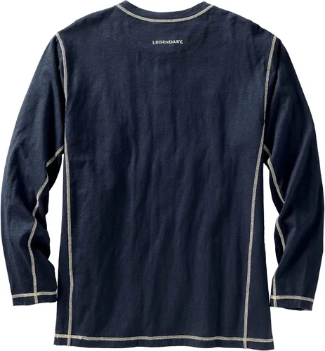 Vista 2 de Legendary Whitetails - Camiseta estilo Henley de Maverick Slub para hombre