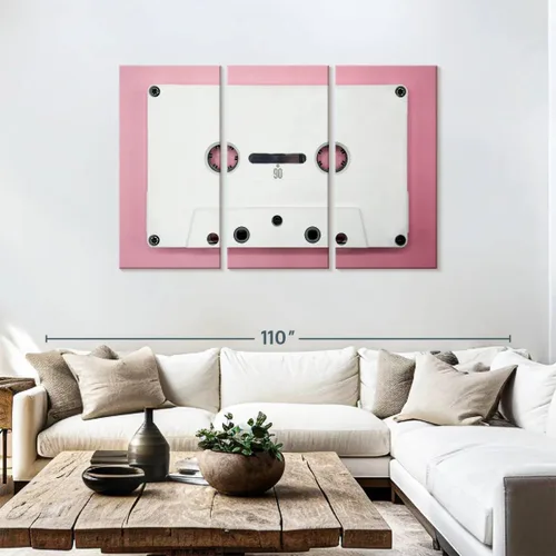 Vista 193 de Elephant Stock BW - Reproductor de discos de vinilo para pared, lienzo horizontal, decoración de pared de sala de estar de 3 piezas, impresión