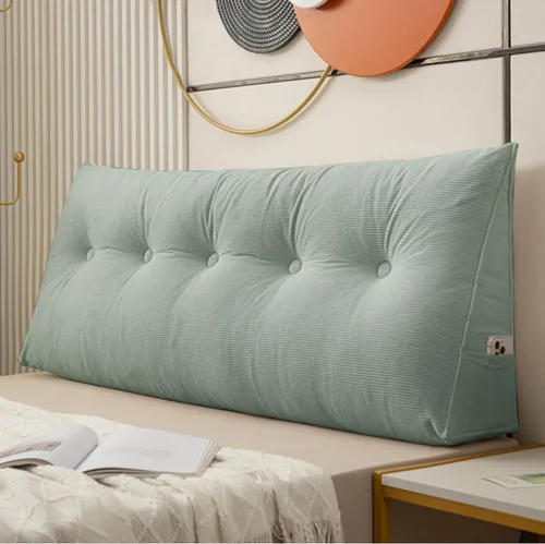 Vista 21 de Almohada triangular para cabecero, almohada de cuña grande lavable para el cuerpo, soporte de posicionamiento del respaldo, almohadas de lectura