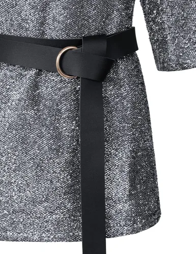 Vista 7 de Conjunto de túnica renacentista de imitación con cadena, coif medieval de caballero y cruzado
