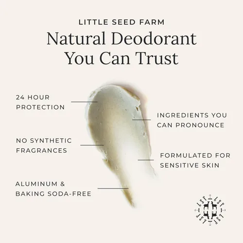 Vista 2 de Little Seed Farm - Muestras de crema desodorante, paquete de 8 - Todos los aromas