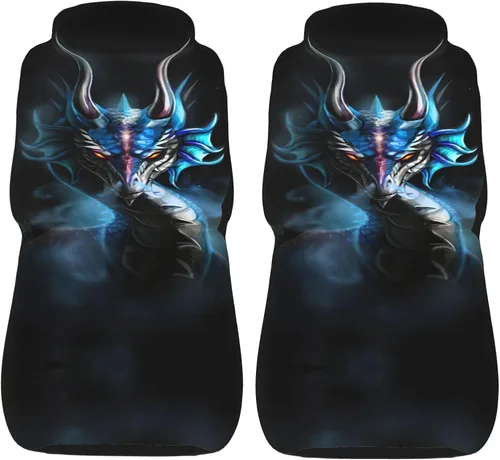 Vista 5 de Cool Devil Dragon - Fundas de asiento de coche para mujer, protector de asiento de vehículo, ajuste para automóviles, camiones, SUV y furgonetas