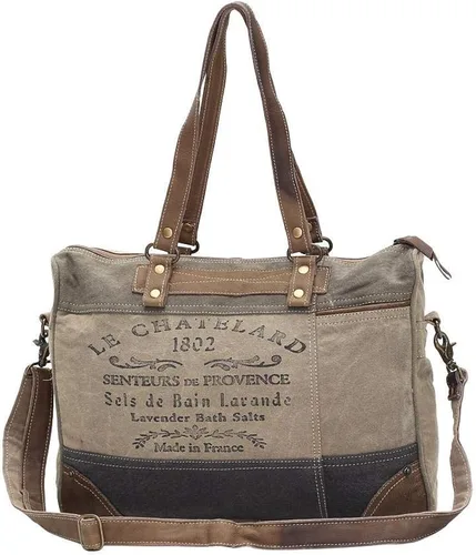 Vista 4 de Myra Bags Le Chatelard Bolso tipo mensajero de lona S-0966