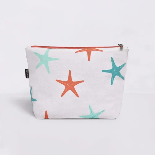 Vista 6 de Eco Right Bolsa de cosméticos de lona: bolsa de maquillaje de viaje para mujeres y niñas, organizador de monedero con cremallera, elegante estética