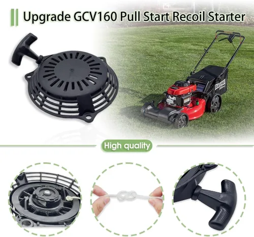 Vista 3 de Actualización GCV160 - Conjunto de arranque de tracción con adhesivo de arranque de retroceso para Honda GCV135 GCV160cc, lavadora a presión, piezas