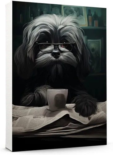 Vista 153 de Thuan Affenpinscher - Póster de lienzo con tus fotos, arte de pared para decoración del hogar, regalo conmemorativo para amantes de las mascotas
