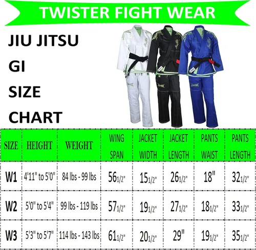 Vista 3 de Twister Jiu Jitsu Gi brasileño para mujer, tela preencogida de alta calidad BJJ Gi Viene con cinturón blanco gratis