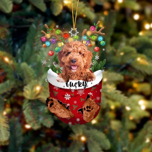 Vista 25 de Adorno de Navidad personalizado para perro Airedale Terrier en bolsillo de nieve, adorno para árbol de Navidad, idea de regalo para amantes