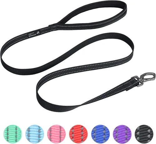 Vista 11 de EXCELLENT ELITE SPANKER Correa de entrenamiento de perro de nailon resistente y duradera, cuerda de tracción de 4 pies de largo de 1 pulgada de Negro