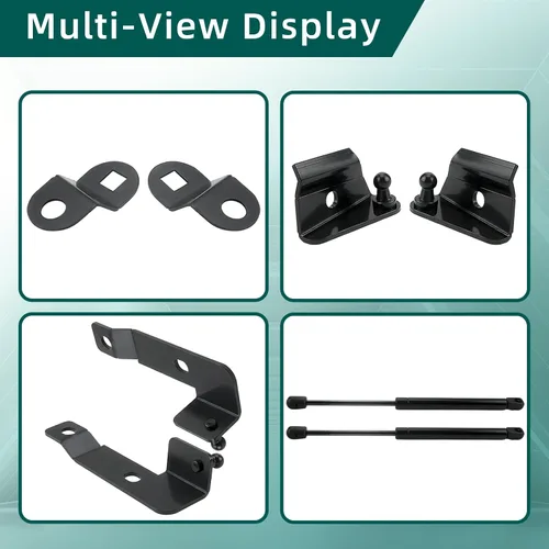 Vista 4 de AUTOKAY Capuchas de gas Soporte de elevación FBN-NH-D40 compatible con Nissan Frontier Navara D40 2004-2018, 2