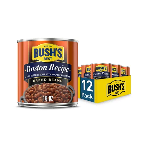 Vista 23 de BUSH'S BEST Frijoles horneados curados de arce en lata (paquete de 12) Fuente de proteína y fibra, bajos en grasa, sin gluten, 16 onzas