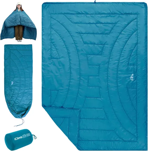 Vista 17 de iClimb - Manta de camping ultraligera y compacta con aislamiento Thinsulate 3M