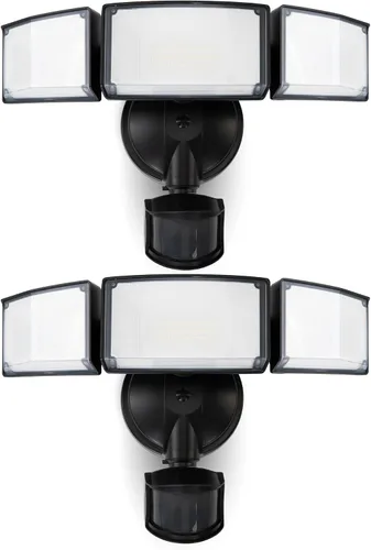 Vista 17 de LUTEC Luces de Seguridad LED de 72W 7500LM con Sensor de Movimiento para Exteriores, 5000K Luz de Día, IP65 Resistente al Agua, de Anochecer a Blanco