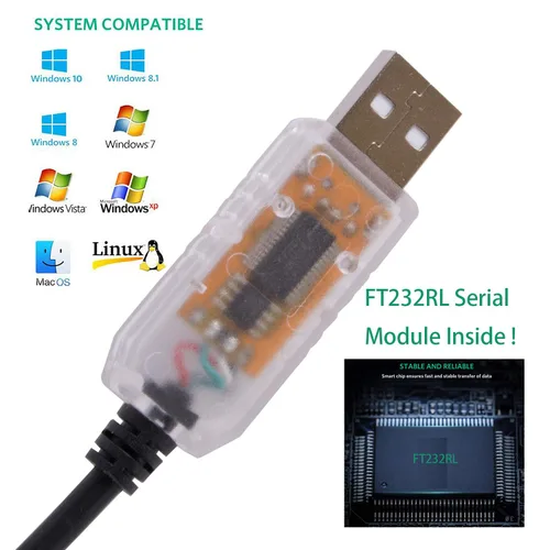 Vista 2 de Cable de programación serie USB a RJ45 RS485 para Delta IFD6500 Comunicación RS485 Adaptador Convertidor Cable Soporte Win10