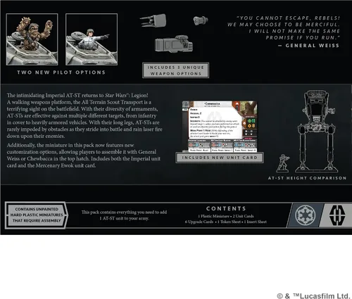 Vista 2 de Star Wars: Legion at-ST Walker Unit Expansion - Potencia de fuego mejorada. Juego de miniaturas de mesa, juego de estrategia para niños y adultos, a