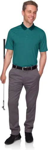 Vista 4 de Three Sixty Six Camisas de golf de secado rápido para hombre, polo casual de manga corta que absorbe la humedad verde (Atlantic Green)