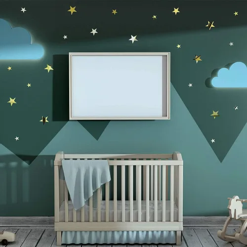 Vista 7 de 32 calcomanías de espejo en forma de estrella removibles, calcomanía acrílica para decoración de pared del hogar, sala de estar o dormitorio