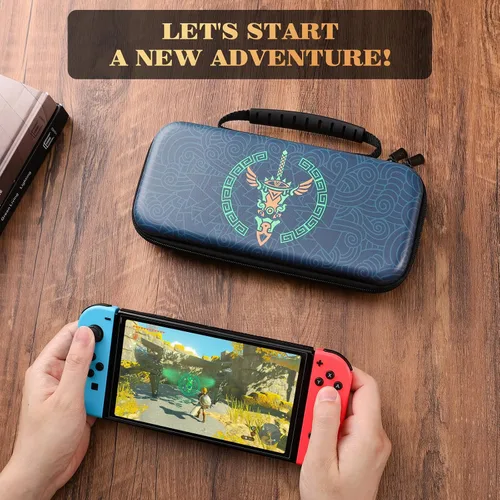 Vista 8 de MoKo Accesorios de almacenamiento para Switch con 1 funda de juego de 48 ranuras y 1 funda de transporte de viaje para interruptor