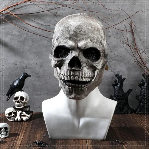 Vista 3 de WinnerWhy - Máscara de calavera de cabeza completa para adultos