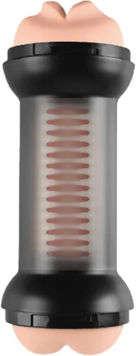 Vista 5 de Get Lucky Masturbador masculino Quickies - Doble A2M - Textura realista de piel real, túnel acanalado oral y anal, resistente al agua, fácil