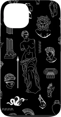 Vista 7 de Ancient Greece Statues Greek Aesthetic Black Case for iPhone 17