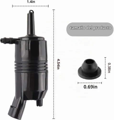 Vista 2 de Bomba de limpiaparabrisas de automóvil, OEM # 385-232316A, bomba de limpiaparabrisas compatible con Chevy Silverado, Impala, GMC Sierra, Cadillac