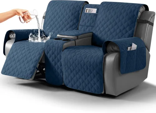 Vista 17 de TAOCOCO Funda para Sillón de Dos Plazas Reclinable 100% Impermeable con Consola Central, Funda de Sofá Reclinable Reversible para 2 Asientos