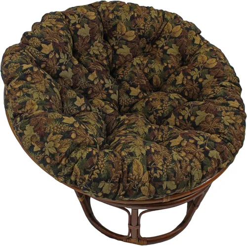 Vista 5 de Blazing Needles Cojín para silla Papasan Tapiz Estampado, 48 x 6 x 48 pulgadas, Palomino