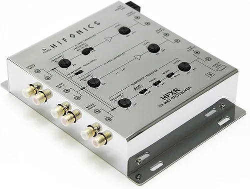 Vista 9 de Hifonics HFXR Crossover activo de 2 vías/3 vías, crossover de audio para automóvil con control remoto de graves