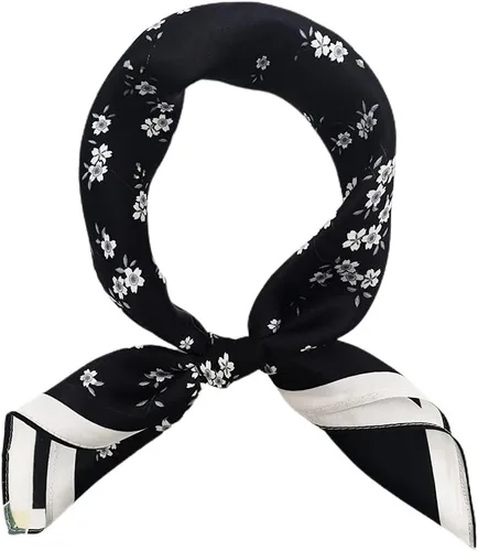 Vista 14 de FONYVE Bufandas 100% de seda de morera para mujer, bufanda cuadrada ligera de satén para la cabeza, bufanda pequeña de seda para dormir, 21 x 21