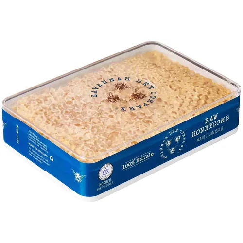 Vista 9 de Savannah Bee Company Panal crudo, tablas de queso Snacking 3.17 oz Miel natural pura, miel cruda sin ingredientes artificiales, para picnics