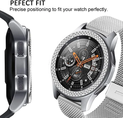 Vista 2 de DEALELE Correa compatible con Samsung Gear S3 Frontier/Classic/Galaxy Watch de 1.81 pulgadas, correa de malla de acero inoxidable de 0.86 pulgadas