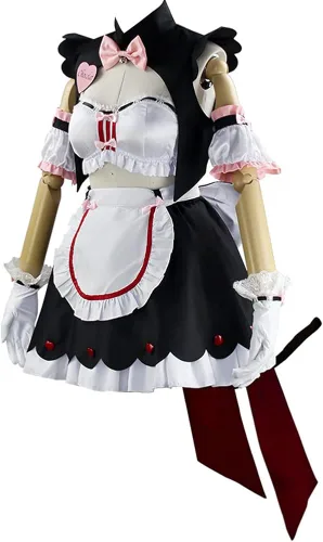 Vista 3 de Hieeimu NekoparA - Uniforme de sirvienta para cosplay, disfraz de vainilla de Chocola para fiesta de Halloween